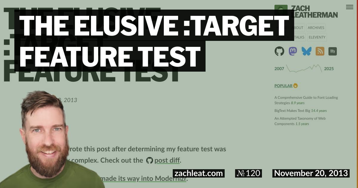 The Elusive :target Feature Test