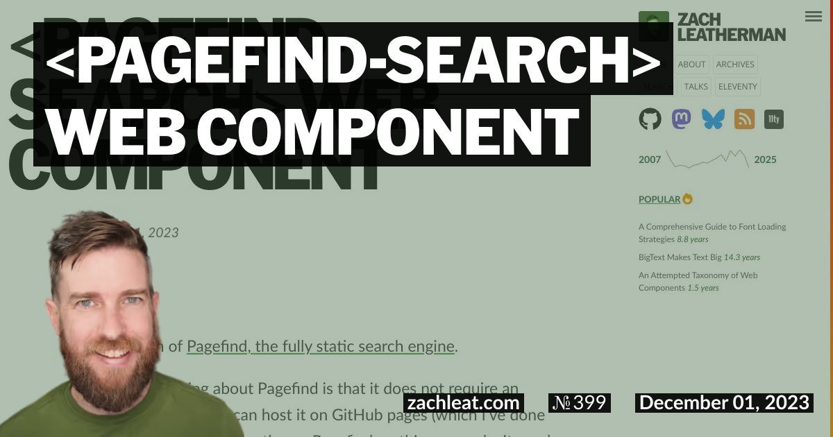 pagefind-search Web Component