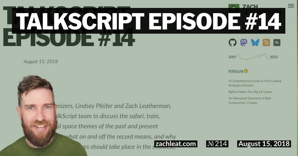 TalkScript Episode #14