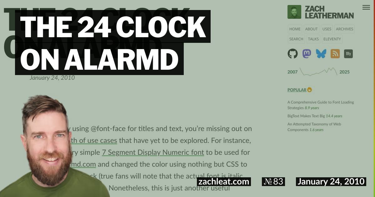 The 24 Clock on ALARMd
