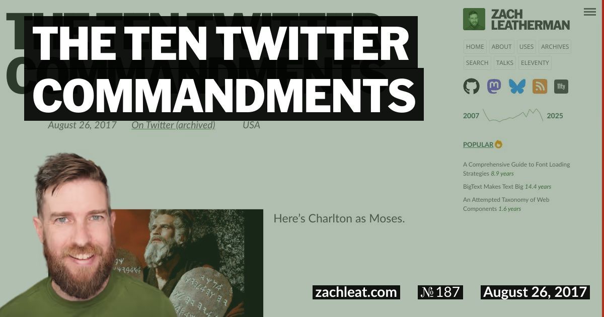 The Ten Twitter Commandments