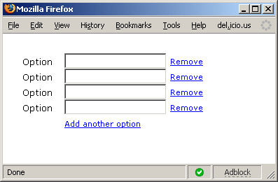 Option List User Input