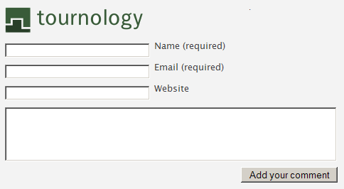 Tournology Blog Comment Form